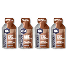 GU Energy GU Roctane Energy Running Gels - 4 Gel Taster Pack - Sports Energy Gels For Running, Cycling, Triathlon (4 x 32g Sachets) (Chocolate Sea