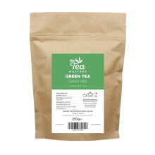 The Tea Masters Loose Leaf Tea - 250g Premium Chun Mee Chinese Green Leaves - 100% Richly Flavoured, Perfect as Breakfast Drink or Every Teatime