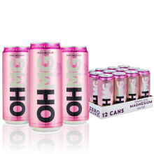 OHMG Sparkling Magnesium Water | 12 Cans x 330ml Flavoured Sparkling Water | Raspberry & Lemon Balm | Zero Calories, Zero Sweeteners, Zero Sugar |