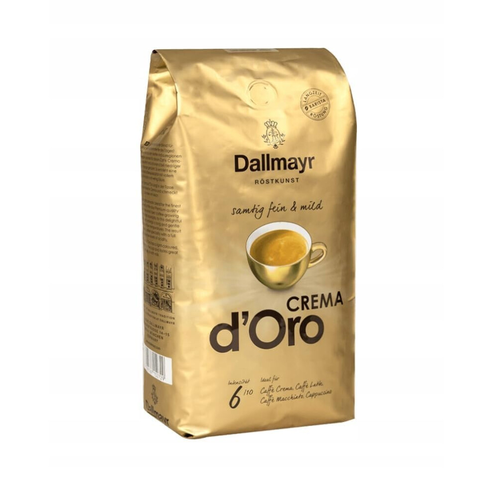 Dallmayr Crema D 'Oro Mild And Bean Fine Pack Of 1 X 1000G Bag) Intensity: 6/10