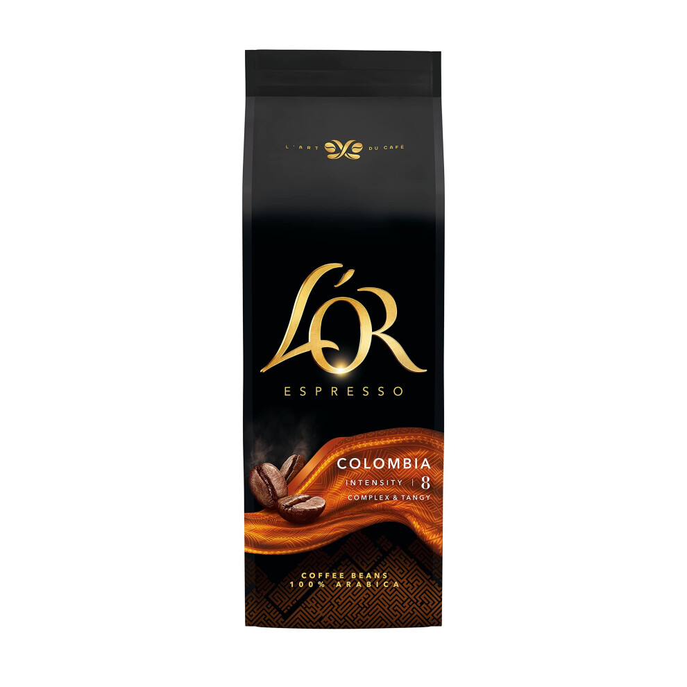 L'or Espresso Colombia Coffee Beans 500G Intensity 8 100% Arabica