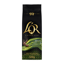 L'OR Espresso Brazil Coffee Beans 500G Intensity 6 100% Arabica
