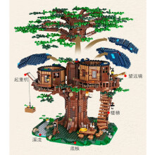 (Ohne box) 1013 stücke Haus Baum Ideen 33111 Modell Bausteine Ziegel Kompatibel 21318 Spielzeug für