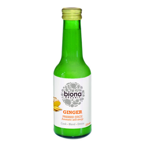 Biona Organic Ginger Pressed Juice 200 ml, Pack of 3