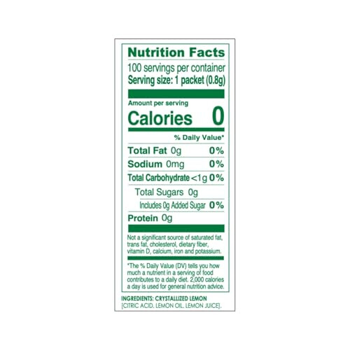 True Lemon Crystallized 100 Pack Box 2.82 Oz 1
