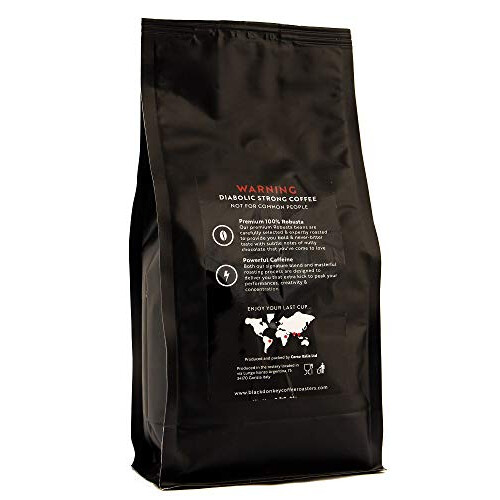 DEVIL'S ROAST | Extra-Strong Highly Caffeinated Bold Coffee | 500g Ground Coffee (Filter Coffee) | Robusta Coffee by Black Donkey Coffee Roasters 2