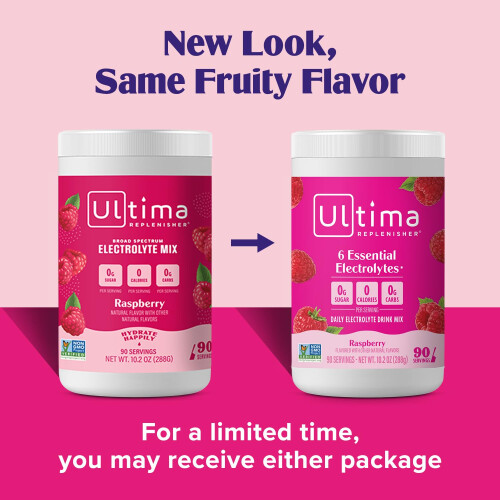 Ultima Replenisher Electrolyte Powder, Raspberry, 288g 1