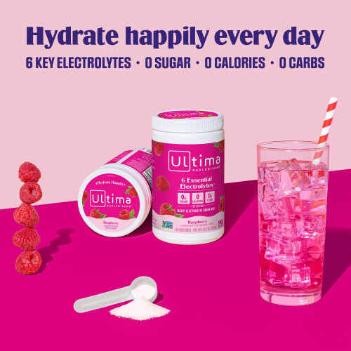 Ultima Replenisher Electrolyte Powder, Raspberry, 288g 2