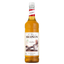 MONIN Premium Hazelnut Nut Free Syrup 1L for Coffee and Cocktails. Vegan-Friendly, Allergen-Free, 100% Natural Flavours and Colourings