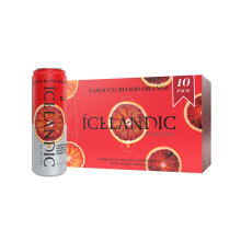 Icelandic Glacial Sparkling Water, Tarocco Blood Orange, 330 ml Cans, 10 Count