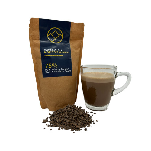 Luxury Hot Chocolate - Real 75% Belgian Chocolate Flakes 1