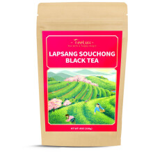 TeeLux Lapsang Souchong Tea Loose Leaf 228g, Unique Smoked Black Tea from China, Vegan, Full-bodied Smoky Flavor Lapsang Souchong Loose Leaf Black Tea