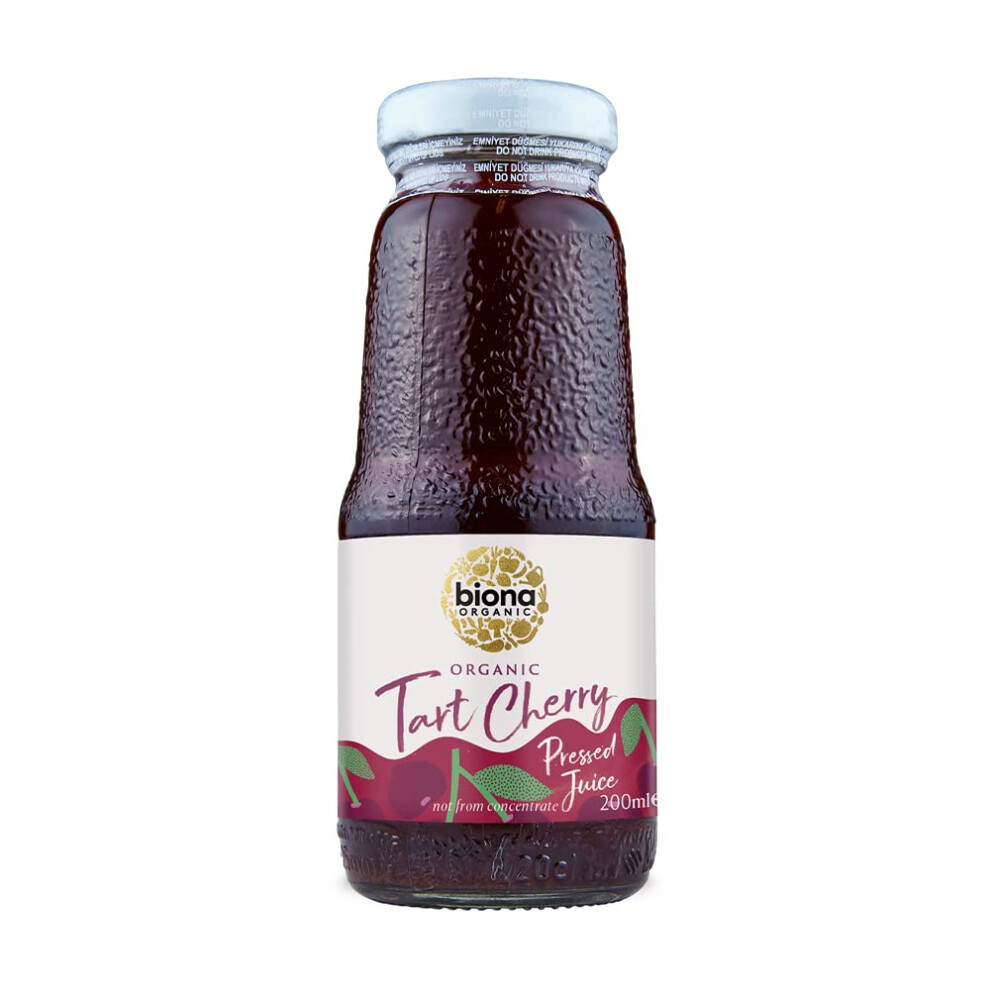 Biona Organic Tart Cherry Juice 200 Ml, Pack Of 6 - Not From Concentrate - Pure, Pressed Fruit Juice - Freshly Harvested By Organic Farmers