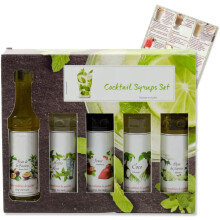 Monin Cocktail Syrups Gift Set with Passion Fruit, Mojito Mint, Strawberry, Coconut and Elderflower, Premium with Natural Flavours and Colourings,