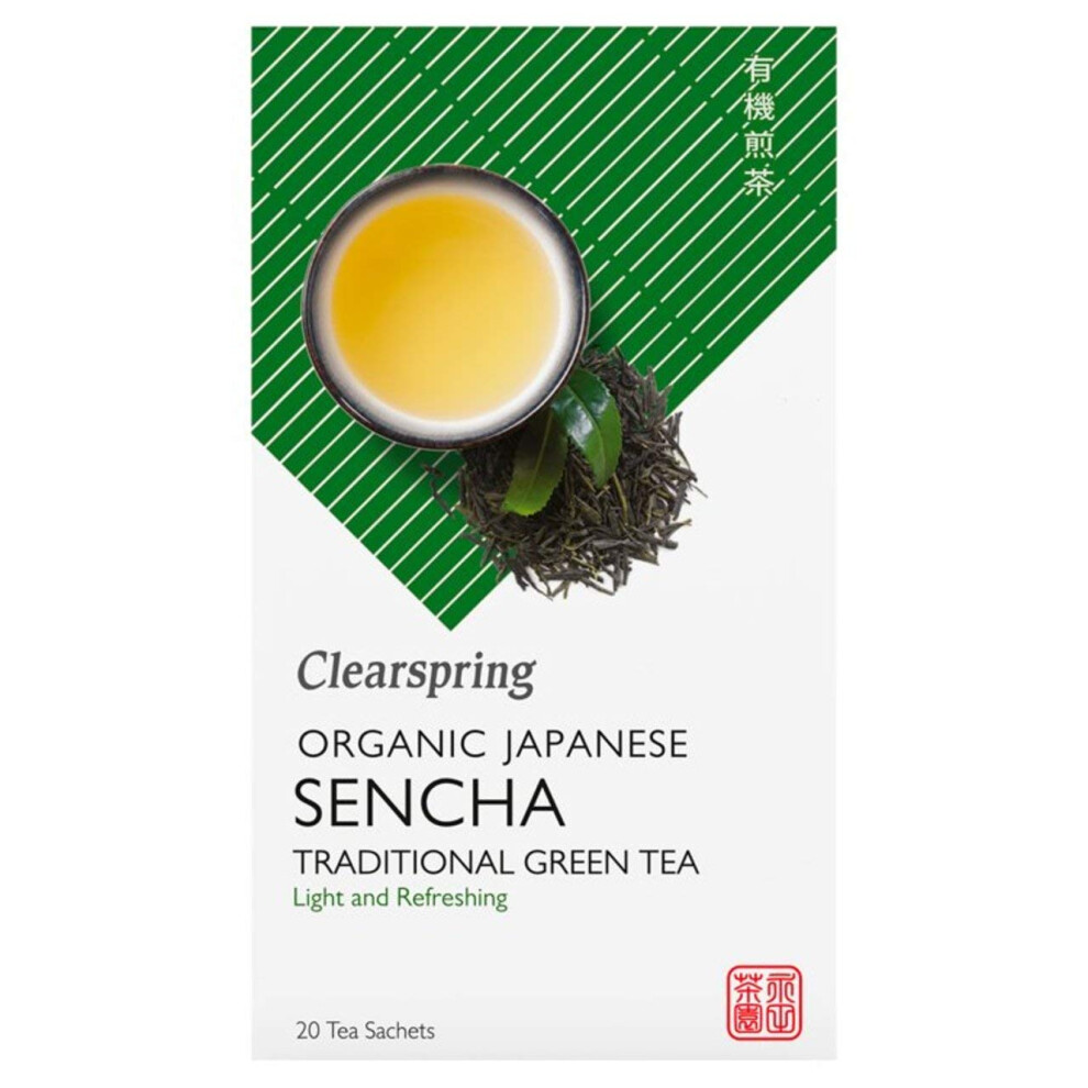 Clearspring (4 Pack - Organic Green Tea Sencha | 20 Bag | 4 Pack Bundle
