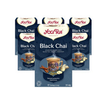 Yogi Tea, Black Chai, Organic Herbal Tea, Blend of Black Tea, Ginger and Cinnamon, 6 Packs x 17 Tea Bags (102 Teabags Total)