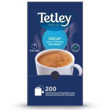 Tetley Decaf Original Tea Bags 250g, 480 Bags, 0.2% Caffeine, Rainforest Alliance 1160A
