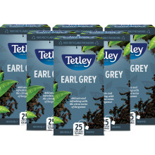 Tetley Earl Grey Tea, Black 150 Teabags, Pack of 6 x 25