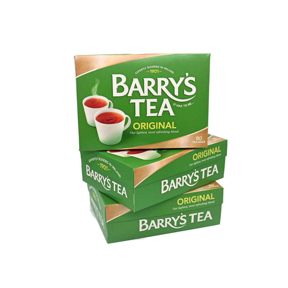 Barry's Tea Original Blend 80 Teabags (3 Pack), Fresh From In Ireland