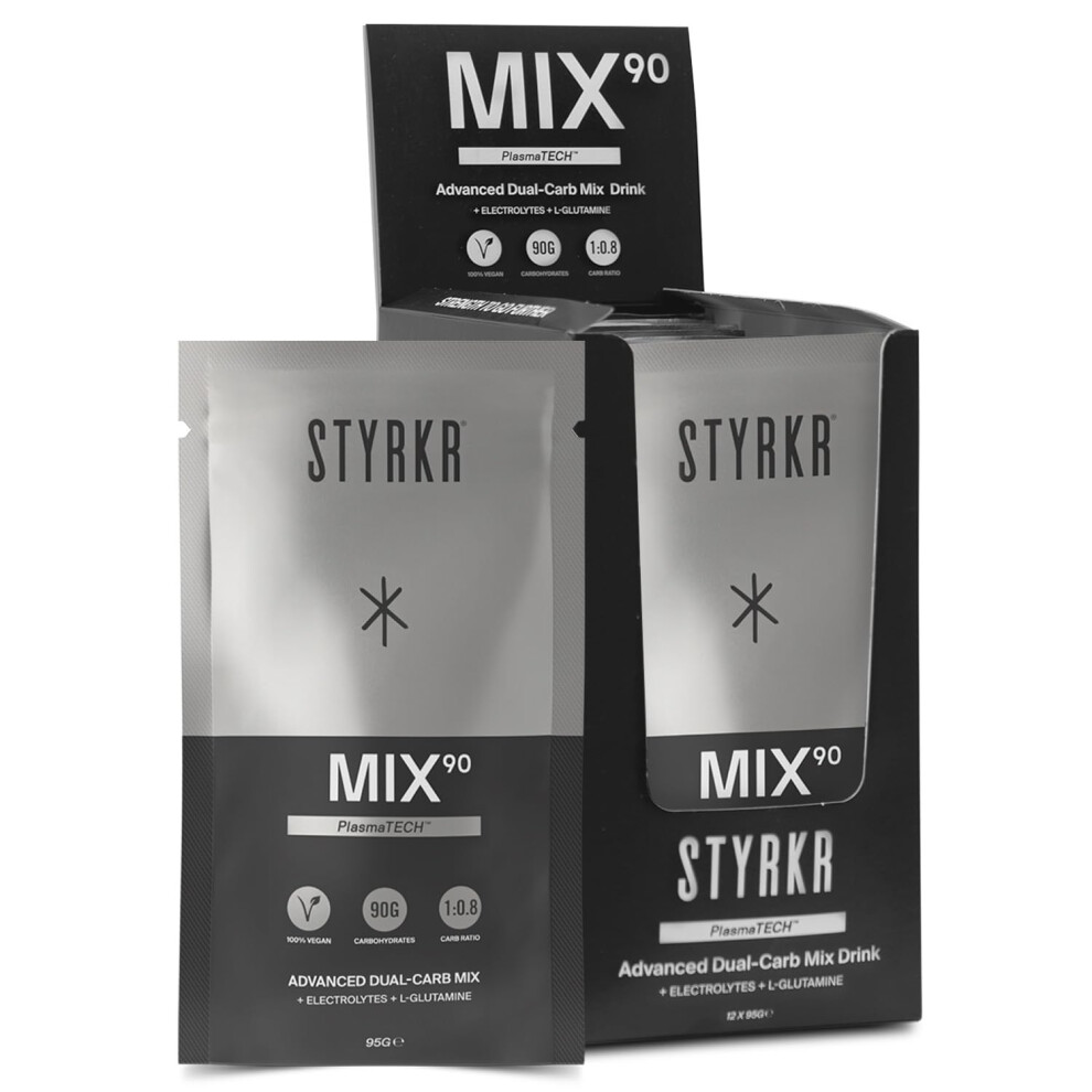 Styrkr Energy Powder Drink Mix By - Pack Of 12 Energy Powder Sachets For Cycling & Running - Approved By Endurance Atheletes - 90G Of Carbs Via