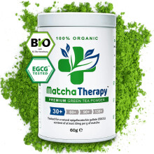 MatchaTherapy 30+ | ORGANIC Matcha Tea Powder | 60g | At least 30mg/g tested EGCG Catechin Content | Supports Immune System & Energy Levels |