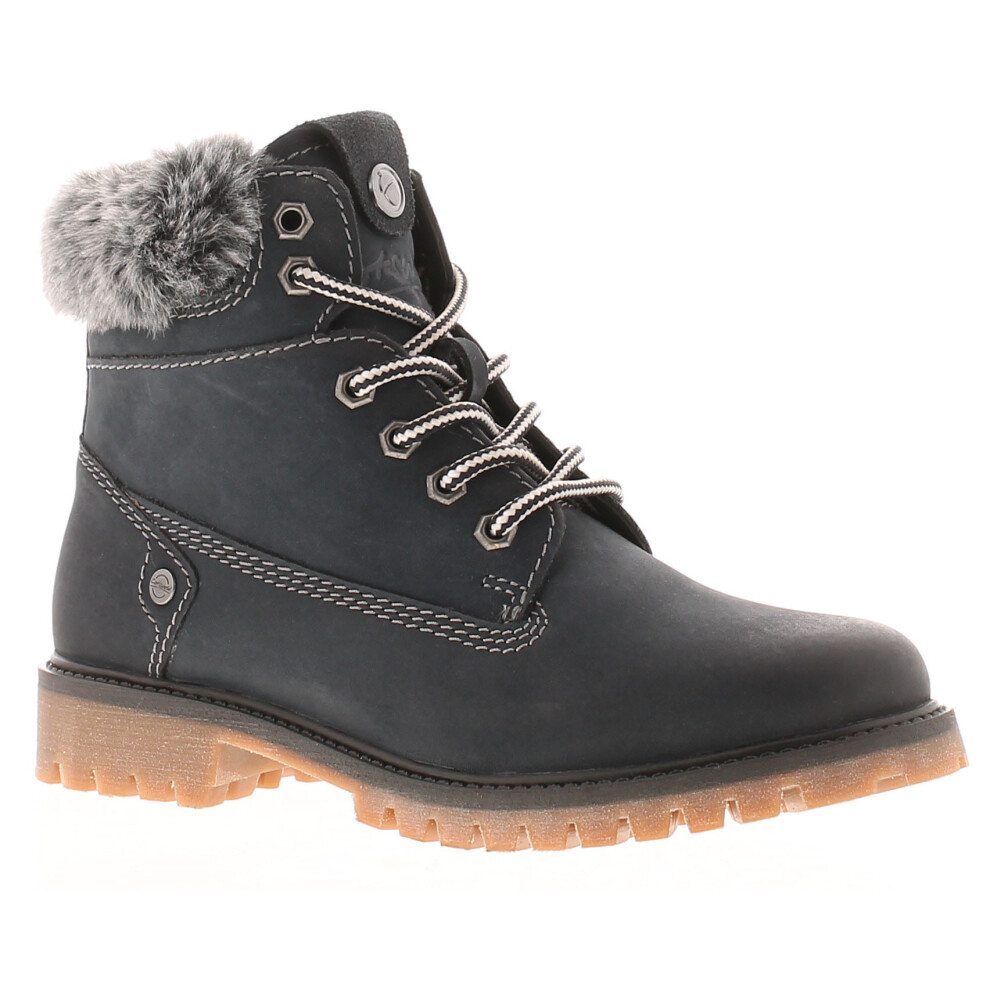 Cotswold Womens Ankle Boots Alaska Leather Lace Up navy UK Size