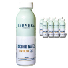Bervera 100% Pure Coconut Water Multi-Pack (24 x 200ml), Packed with Electrolytes & Potassium | Naturally Hydrating | No added Sugar (24 Pack)