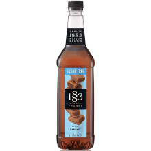1883 Maison Routin Premium Sugar Free Caramel Syrup for Coffee, Hot Chocolate & Milkshakes PET 1L