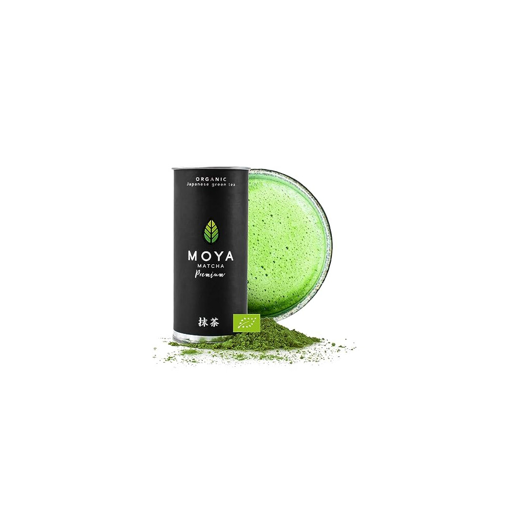 Moya Matcha Organic Tea Powder | 30G Premium Ceremonial Grade (I) | Grown & Harvested In Uji, Japan | Perfect For The Traditional Japanese Tea Green
