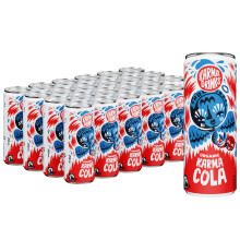Karma Drinks Karma Cola (250ml x 24 Cans Soft Drink) - Organic, Gluten Free Organic Cola, Natural Ingredients, FairTrade, Vegan Friendly, No GMO,