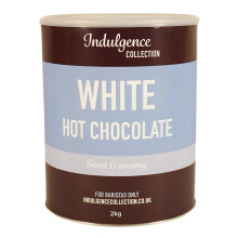 Indulgence Collection White Hot Chocolate 2kg, 80 Servings - Premium Powder - Rich and Velvety Drinking Choco Perfect for Any Occasion