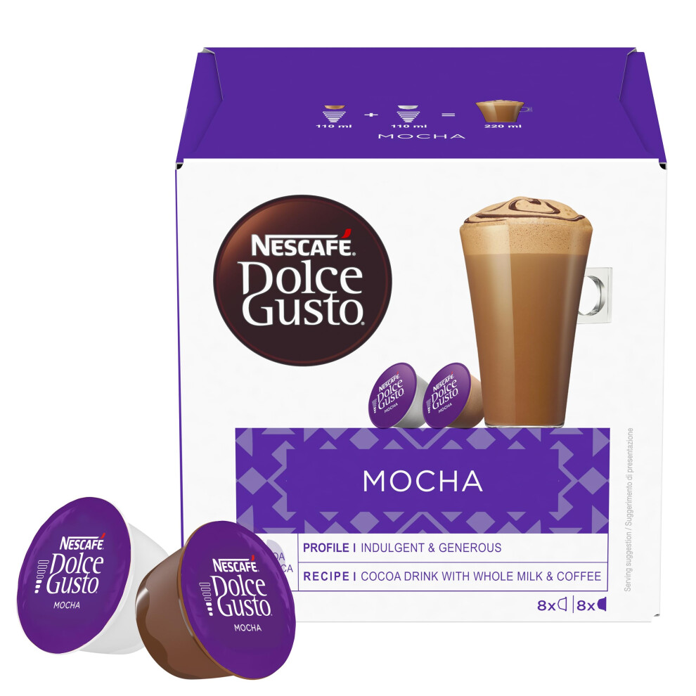 Nescafe Nescaf? Dolce Gusto | Mocha | 16 Capsules | 3 Packs | 48 Cups