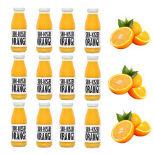 PRESSUICE Fresh Sun Kissed Orange Juice - 12 bottles pack x 250 ml Fruit Juices NFC Not from Concentrate - Pressed Orange Semi Sweet Drink - No added