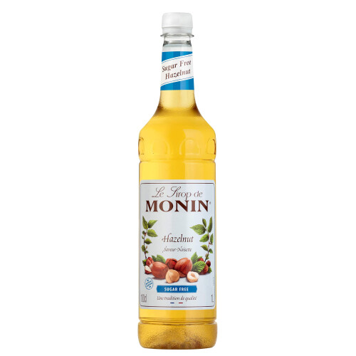 Monin Syrup Hazelnut Sugar Free 1Ltr and Pump 1