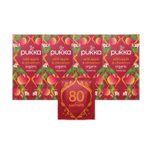 Pukka Herbs | Wild Apple and Cinnamon Organic Herbal Tea Box | Infusion With Ginger, Orange and Cardamom | Perfect For Bright Energy | Caffeine Free |