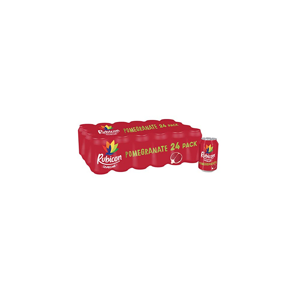 Rubicon 24 Pack Sparkling Pomegranate Flavoured Fizzy Drink With Real Fruit Juice, Handpicked Fruits For A Temptingly Intense Taste "Made Of Different