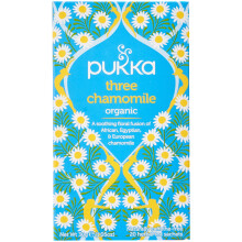 Pukka Herbs | Three Chamomile Organic Herbal Tea Box | Infusion With African, Egyptian & European Chamomile | Perfect For Calming | Caffeine Free | 4