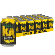 KA Caribbean Pineapple Fizzy Drinks - Traditional & Authentic Caribbean Jamaican Style Sparkling Drink - Soft Drinks Multipack - Caribbean Pineapple