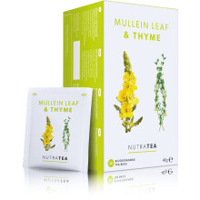 Nutra Tea - Mullein Leaf & Thyme | Mullein Tea for Lungs & Throat - 80% Mullein Leaf, 20% Thyme - 40 Enveloped Tea Bags - by Nutra Tea - Herbal Tea -