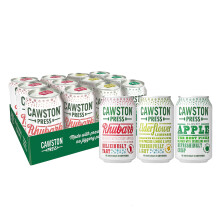 Cawston Press Variety Pack Cans/Mixed Case Fizzy Drink Blended with Sparkling Water and Pressed Apple Juice (330ml x 12 cans) | Gluten Free - Vegan -