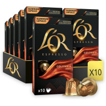 L'OR Origins Colombia Coffee Pods x10 (Pack of 10, Total 100 Capsules)