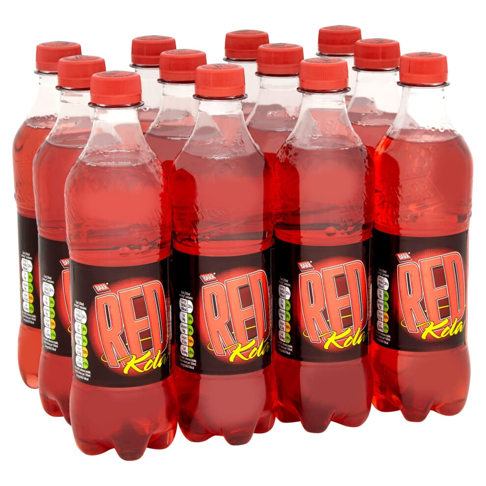 Barr Since 1875, 12 Pack Kola Cola, Low Sugar Fizzy Drink "Fizzingly Fun" - 12 X 500Ml Bottles Red