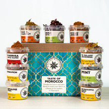Nature Kitchen Moroccan Gourmet Spice Seasoning Selection Mix Gift Set. 9X Gluten-Free Herbs and Spices for Cooking Recipes, Curry, Roasting,