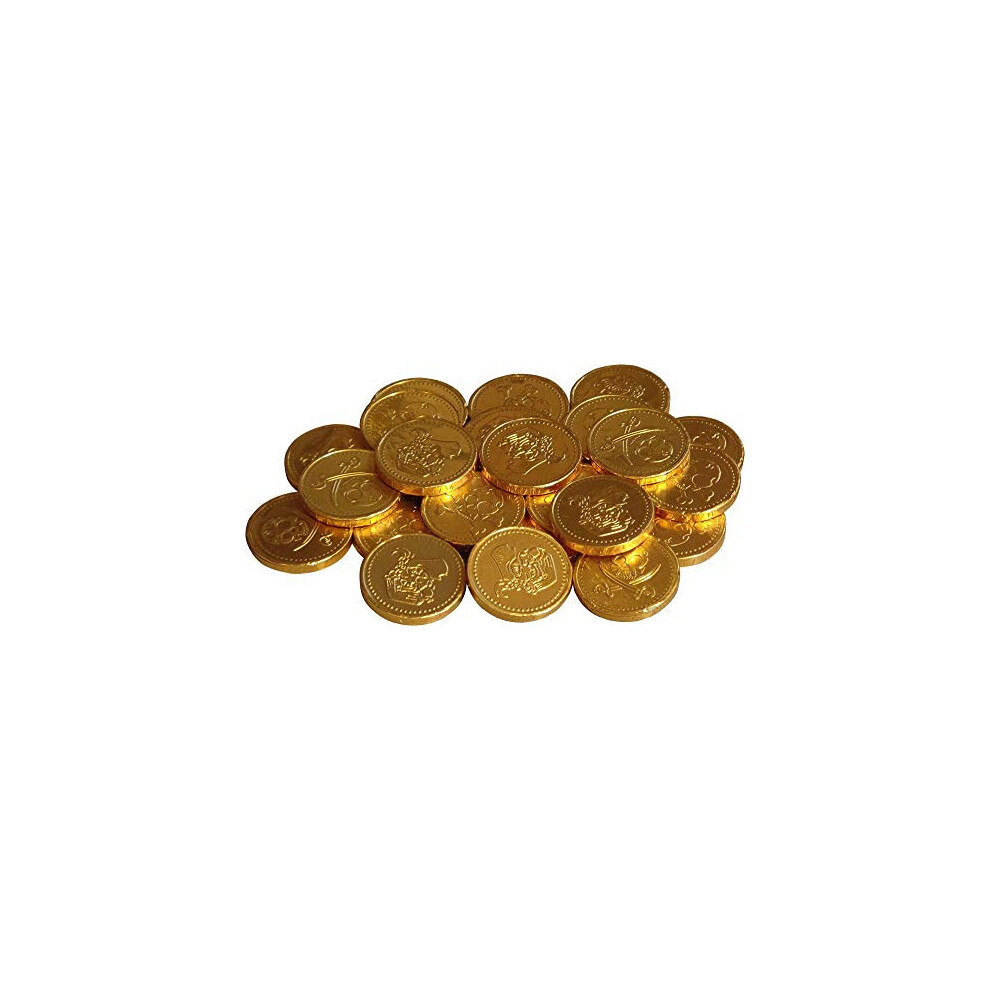50 x Gold Foil Pirates Themed Milk Chocolate Money Coins Loot, Party Bag Fillers, Pinata prizes, Easter Egg Hunts-image-OPC-PHC9PFN-NEW