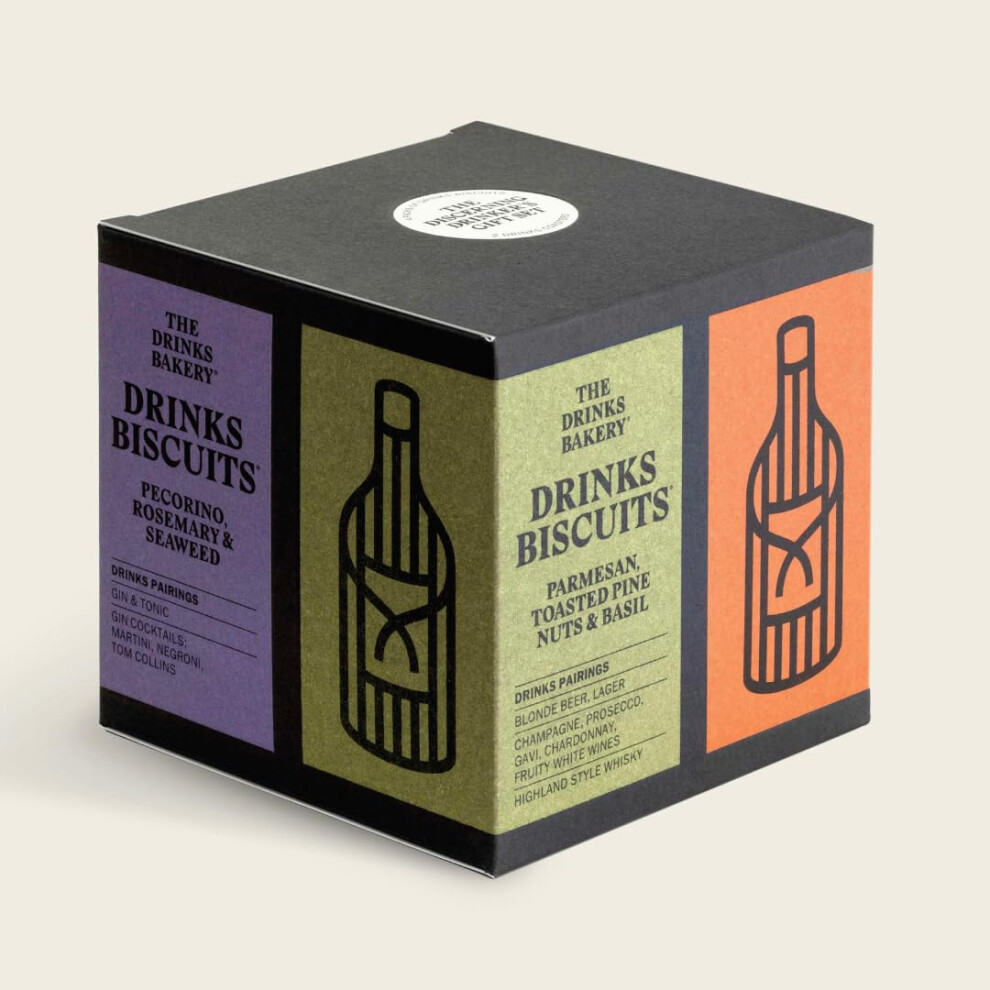 The Drinks Bakery Discerning Drinker?S Gift Set - Luxury Biscuits Expertly Paired With Drinks - Award-Winning Savory Snacks As Seen On Dragons? Den