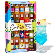 Thoughtfully Cocktails, Mix and Match Cocktail Mixer Mini Sampler, Flavours Include Appletini, Blue Hawaiian, Margarita and More, Pack of 20 (Contains