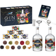 Cool Leaf Gin Making Kit ? Perfect Gin Gift Set for Men & Women | 11 Botanicals to Make Your Own Craft Gin | Chocolate Orange, Raspberry & Hibiscus,
