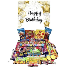 Happy Birthday Pick n Mix The Ultimate Retro Sweet Box Selection 70s 80s Box Sweet Hamper Present Gift over 60 sweets Great for all Ages 16th 18th