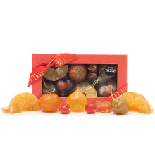 Walnut Tree | Medium Glaced Fruits Gift Box | Candied Apricot, Apples, Pears, Cherries & Pineapple | Suitable for Vegan, Vegetarian, Halal & Gluten