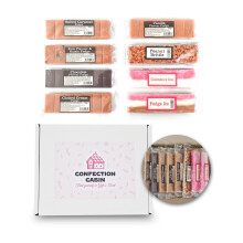 Fudge Gift Set - Fudge Hamper Selection Box 8 bars (100-130g) | 5 Fudge Bars Plus 3 More (Fudge Ice, Coconut Ice & Peanut Brittle) | Fudge Gift Box |